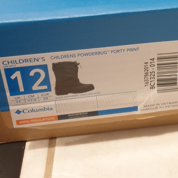 Columbia Toddler Boy's Waterproof Powderbug Forty Winter Boot - Picture 6 of 6
